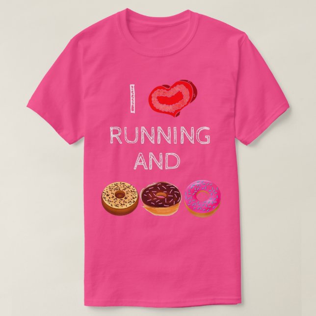 I kärlek, löpning och torghnut t shirt (Design framsida)