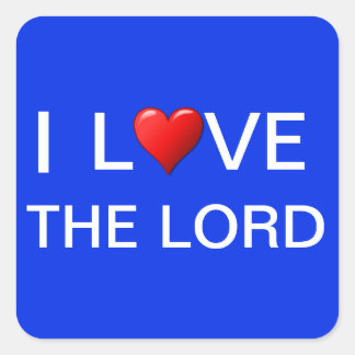 I KÄRLEK LORD FYRKANTIGT KLISTERMÄRKE