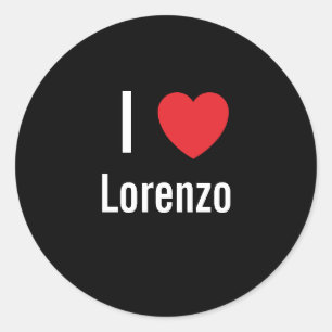 I kärlek Lorenzo Runt Klistermärke