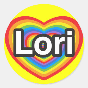I kärlek Lori. Jag kärlek du Lori. Hjärta Runt Klistermärke