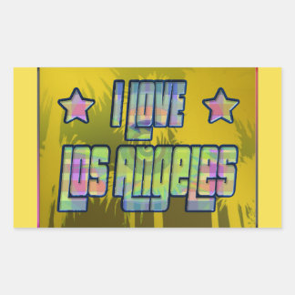 I KÄRLEK Los Angeles BeSnyes Shade Sticker Rektangulärt Klistermärke