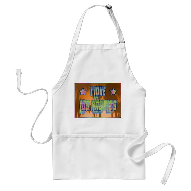 I KÄRLEK Los Angeles Bevackra Orange Sunset APRON Förkläde (Framsidan)