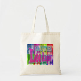 "I KÄRLEK Los Angeles" Colorful Handflatan Bag Tygkasse