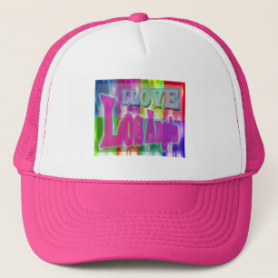 "I KÄRLEK Los Angeles" Colorful Handflatan Hat Truckerkeps