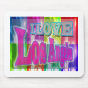 "I KÄRLEK Los Angeles" Colorful Handflatan Mousepa Musmatta