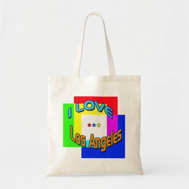"I KÄRLEK Los Angeles Coloring 1" Bag Tygkasse (Framsidan)