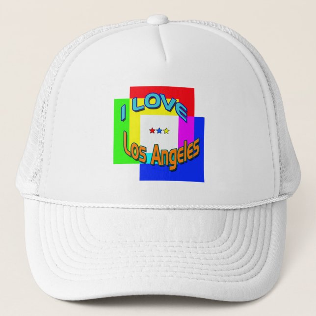 "I KÄRLEK Los Angeles Coloring 1" Hat Keps (Framsida)