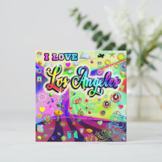 I KÄRLEK Los Angeles Coola Energy Helgdag Card Julkort