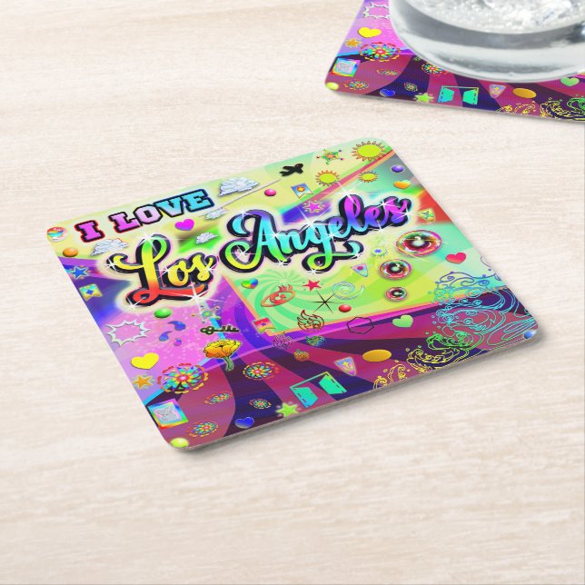 I KÄRLEK Los Angeles Coola Energy Underlägg (Vinklad)