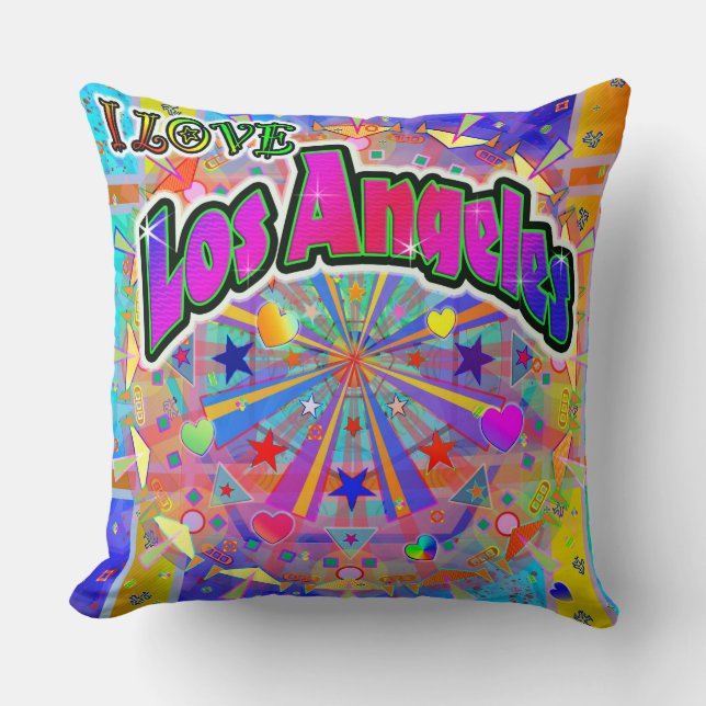 I KÄRLEK Los Angeles Cosmic Unity Pillow Kudde (Framsida)