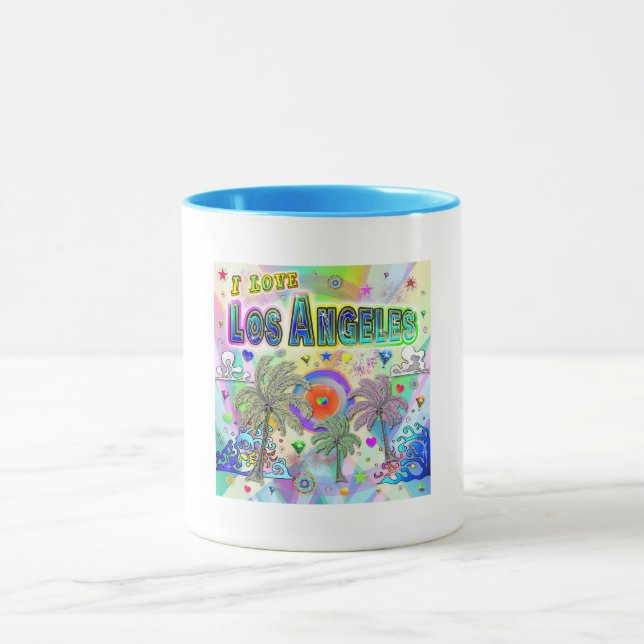 I KÄRLEK Los Angeles Deep Dream Mugg (Center)