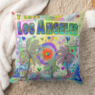 I KÄRLEK Los Angeles Deep Dream Pillow Kudde