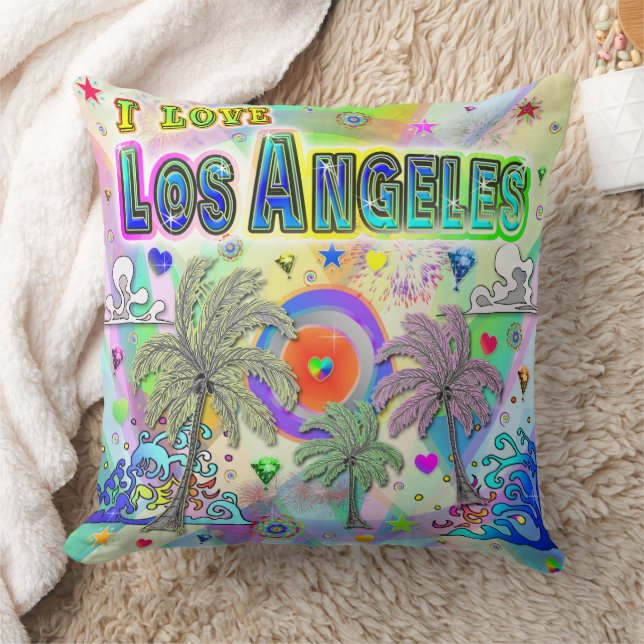 I KÄRLEK Los Angeles Deep Dream Pillow Kudde (Filt)