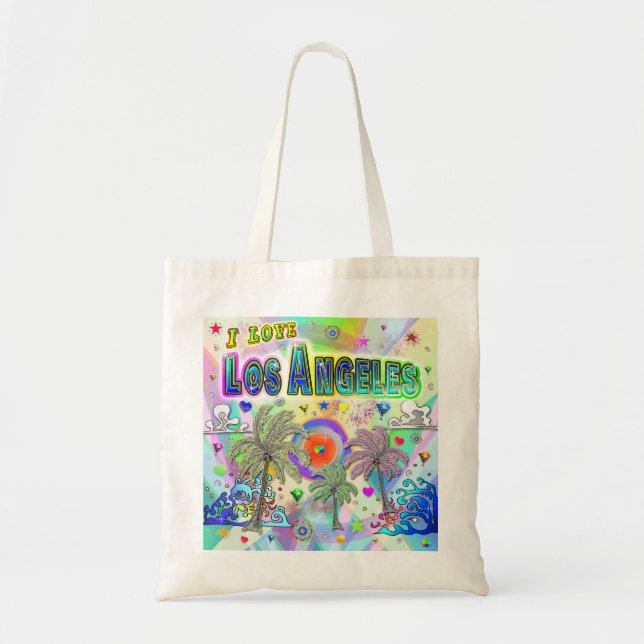 I KÄRLEK Los Angeles Deep Dream Tote Bag Tygkasse (Framsidan)