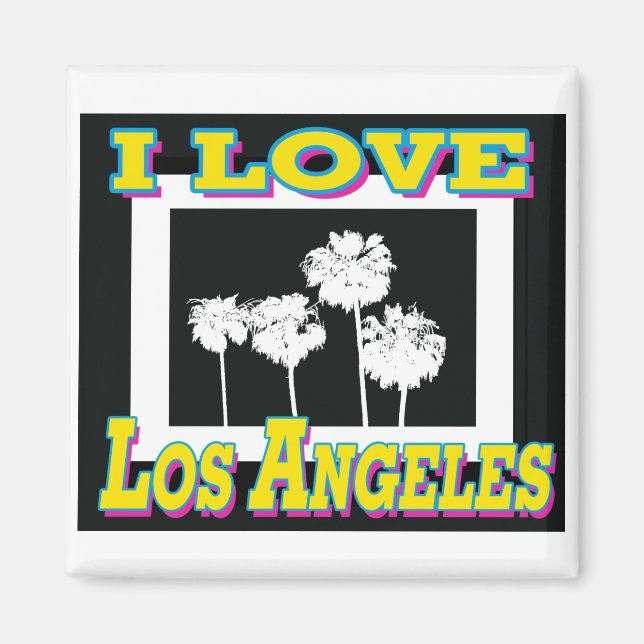 I KÄRLEK Los Angeles Design #5 Magnet (Framsidan)