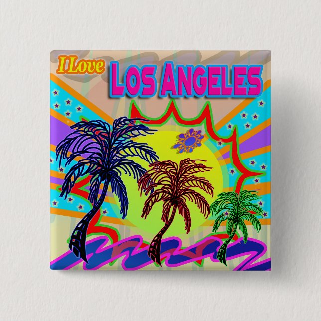 I KÄRLEK Los Angeles EternButton Knapp (Framsida)