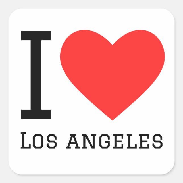 I kärlek Los Ángeles Fyrkantigt Klistermärke (Framsida)