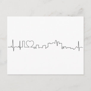 I kärlek Los Angeles i ett utomordentligt ecg stil Vykort