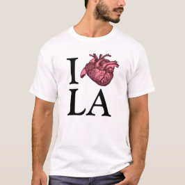 I Kärlek Los Angeles med anatomiskt korrekt hjärta T Shirt