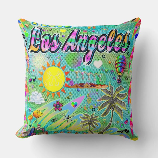 I KÄRLEK Los Angeles Nu Era Pillow Kudde (Framsida)