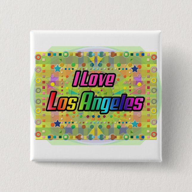 I Kärlek Los Angeles Smile Bright-knapp Knapp (Framsida)