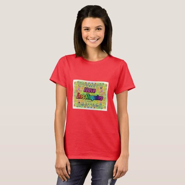 I Kärlek Los Angeles Smile Bright T-Shirt (Hel framsida)