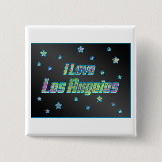 I Kärlek Los Angeles Smile Stars Button Knapp