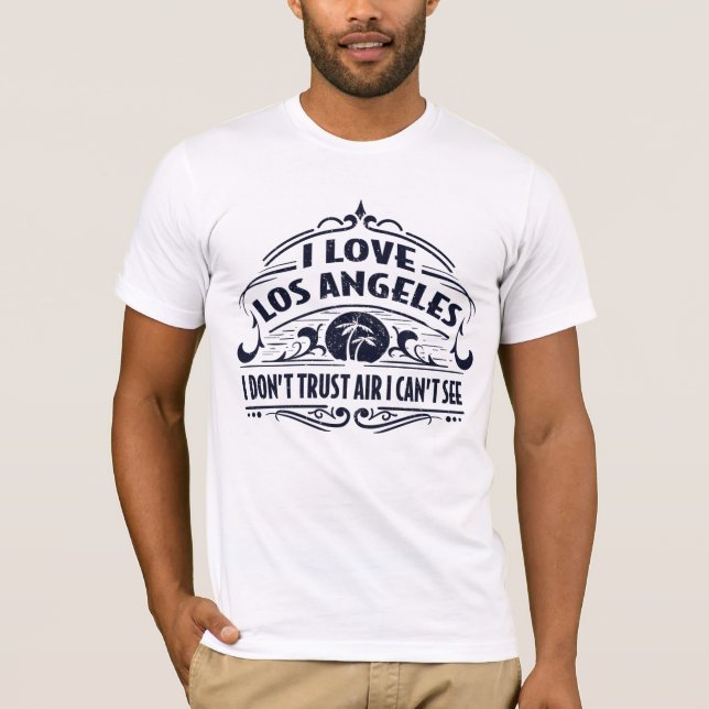 I Kärlek Los Angeles Smog T Shirt (Framsida)