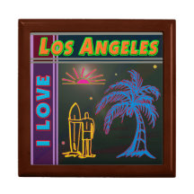 "I KÄRLEK Los Angeles" Sol Handflatan&Surfer Gift