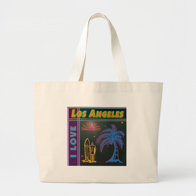 "I KÄRLEK Los Angeles" Sol, Handflatan Träd och Su Jumbo Tygkasse (Framsidan)