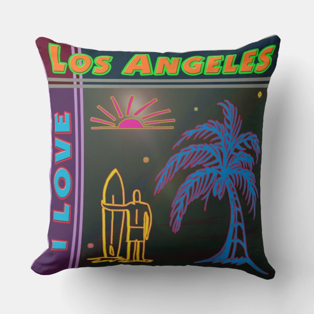 "I KÄRLEK Los Angeles" Sol, Handflatan Träd och Su Kudde (Framsida)