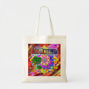 I KÄRLEK Los Angeles Tropical Friends Tote Bag Tygkasse
