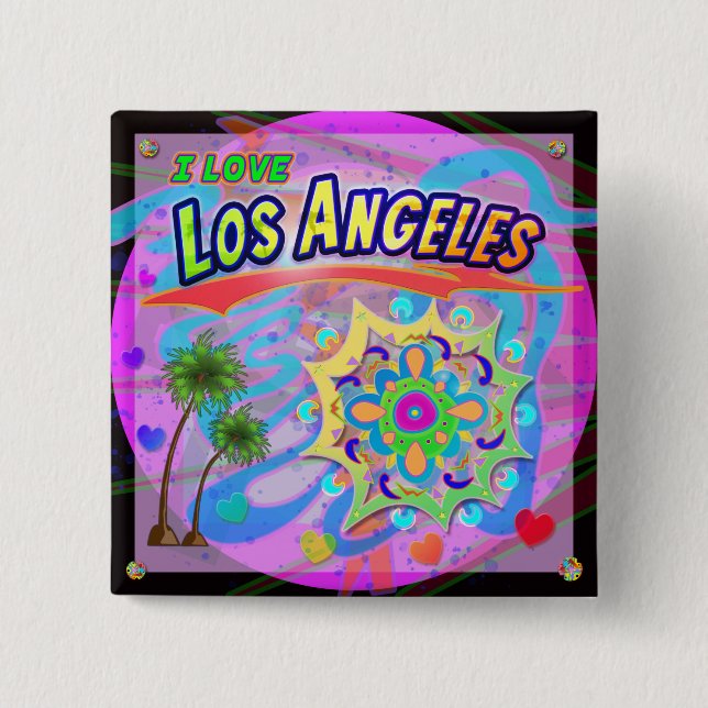 I KÄRLEK Los Angeles True Progress Button Knapp (Framsida)