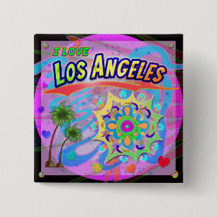I KÄRLEK Los Angeles True Progress Button Knapp