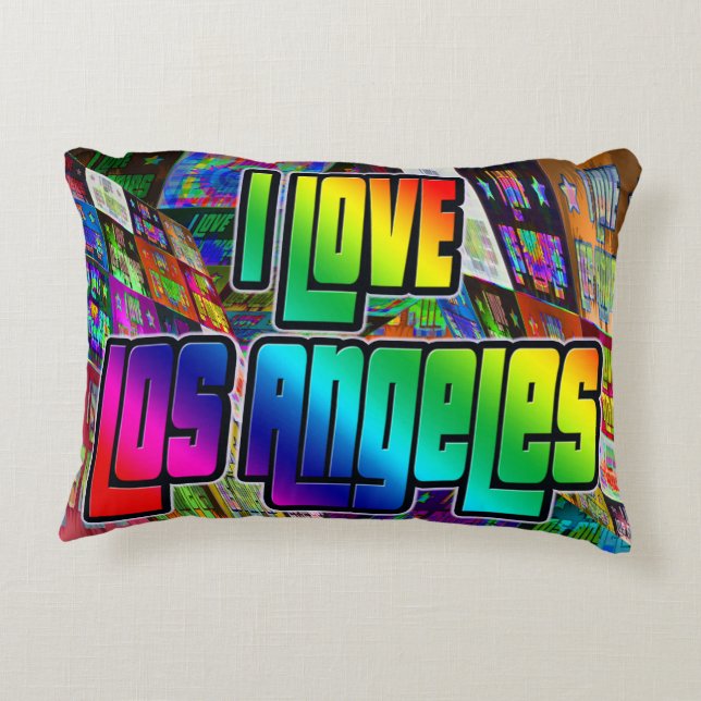 I KÄRLEK Los Angeles Twist Pillow Prydnadskudde (Baksidan)