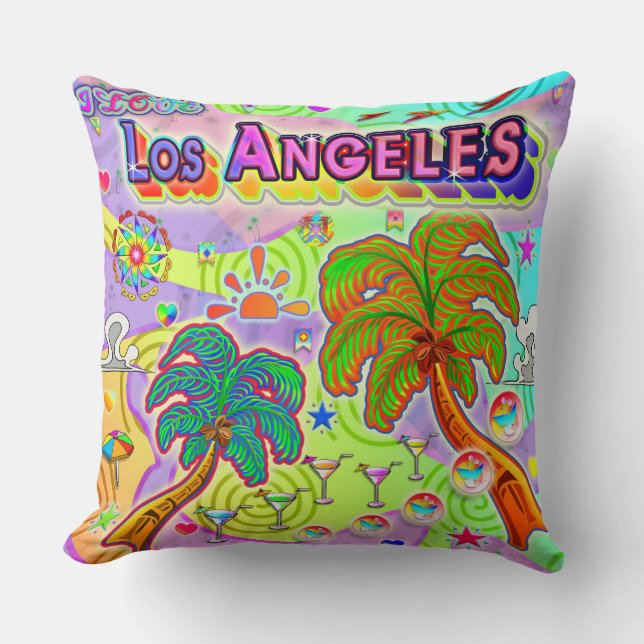 I KÄRLEK Los Angeles Vacation Target Pillow Kudde (Framsida)