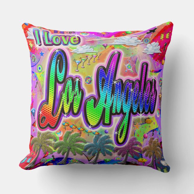 I KÄRLEK Los Angeles Vista Express Pillow Kudde (Framsida)