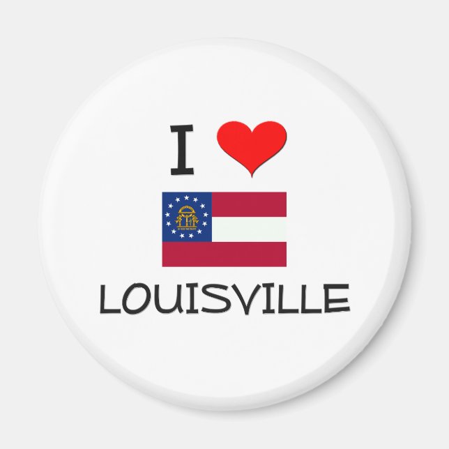 I Kärlek LOUISVILLE Georgia Magnet (Framsidan)