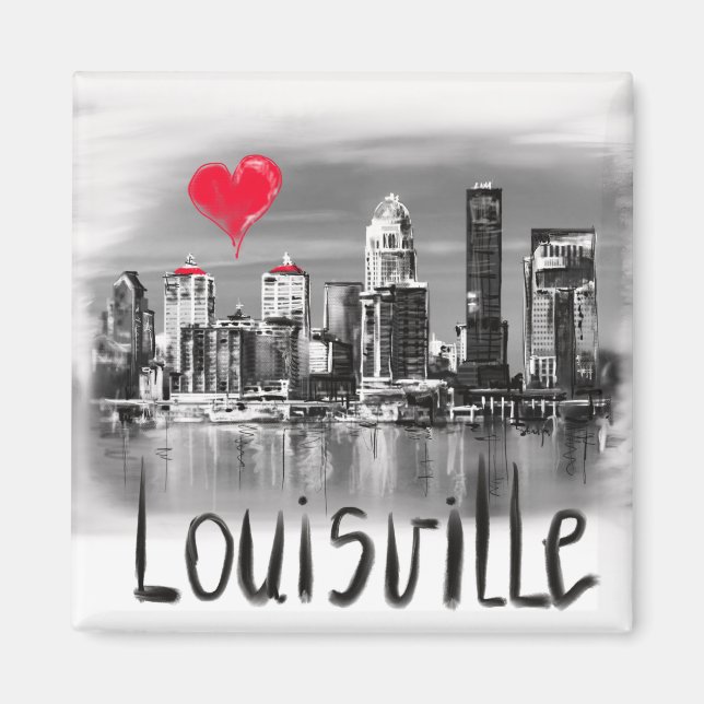 i kärlek Louisville Magnet (Framsidan)