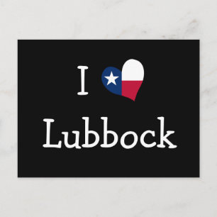 I Kärlek Lubbock Texas Vykort