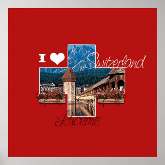I kärlek Lucerne, Schweiz - Poster