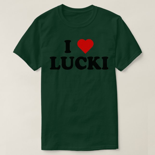 I Kärlek Lucki I Heart Lucki T Shirt (Design framsida)