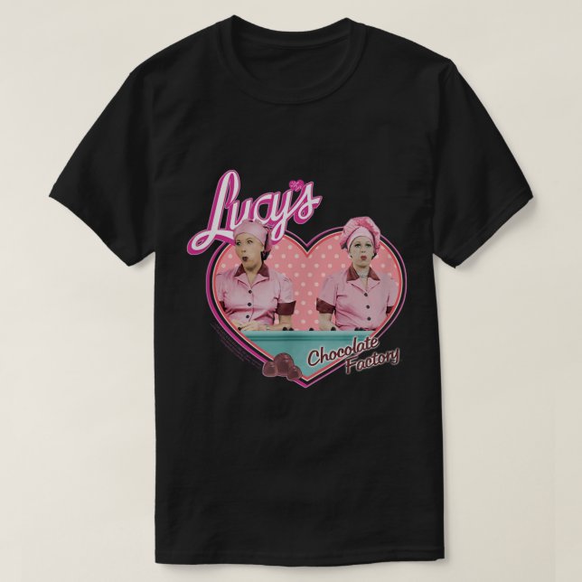 I Kärlek Lucy Chocolate Factory T Shirt (Design framsida)