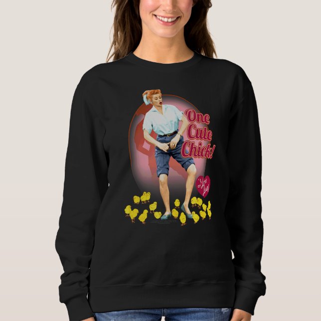 I Kärlek Lucy Cute Chick T Shirt (Framsida)
