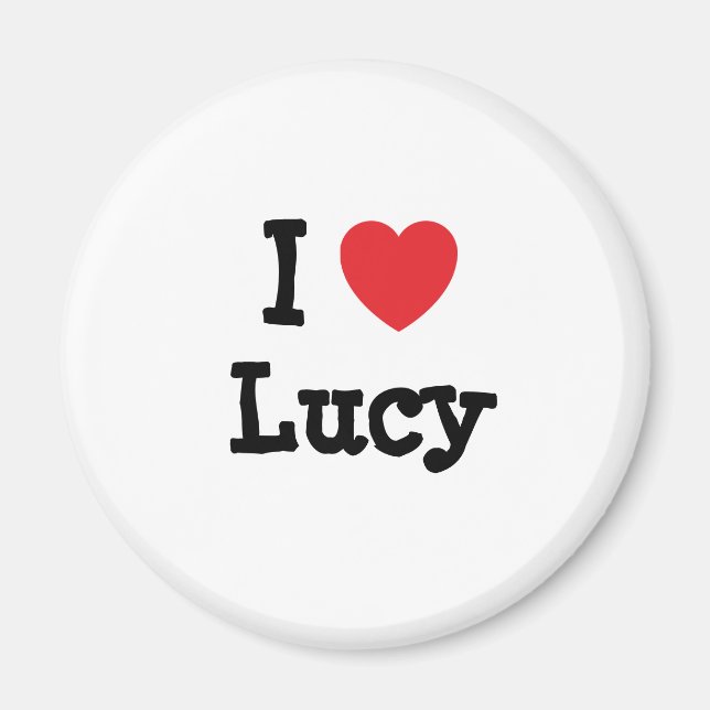 I kärlek Lucy eart T-Shirt Magnet (Framsidan)