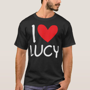 I Kärlek Lucy Namn Personlig Girl Woman BFF Frien T Shirt