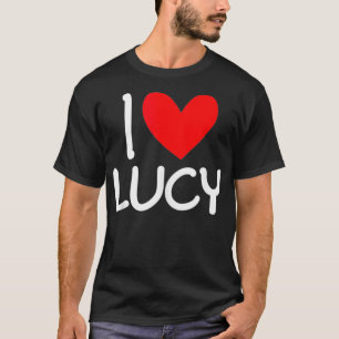 I Kärlek Lucy Namn Personlig Manar Guy BFF Friend T Shirt