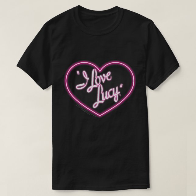 I Kärlek Lucy Neon Logotyp T Shirt (Design framsida)