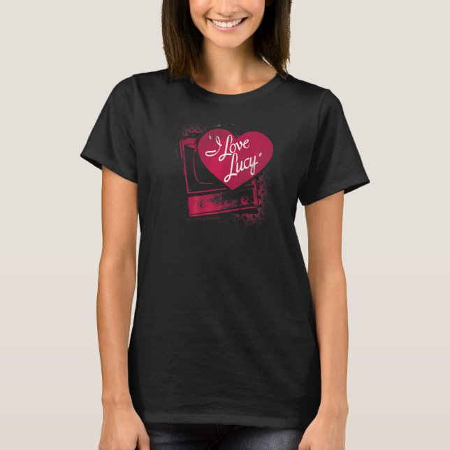 I Kärlek Lucy Spray Paint Heart T Shirt (Framsida)