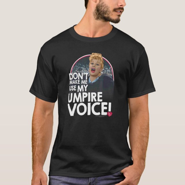 I Kärlek Lucy Umpire T Shirt (Framsida)
